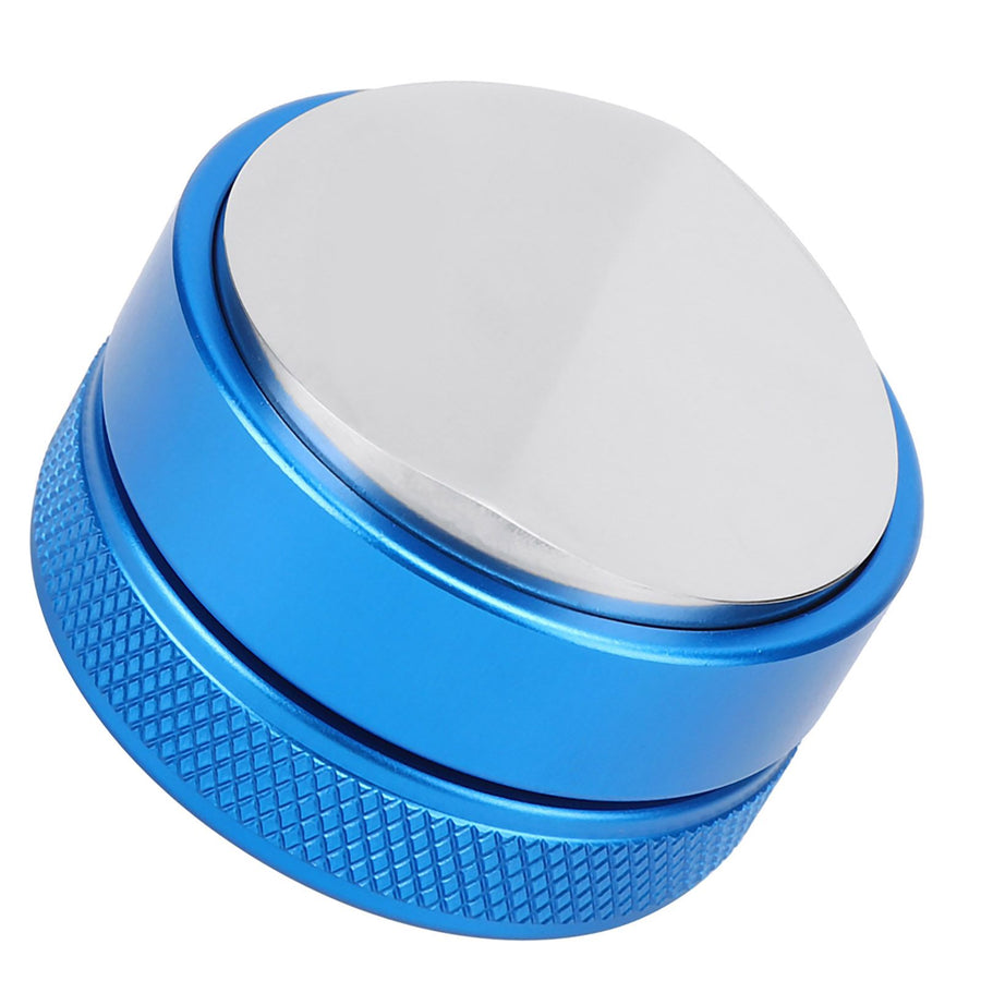 Household Kitchen Reusable Stainless Steel Coffee Distributor Tamper Powder Press Hammer Height Adjustable51mm Blue Convex Base