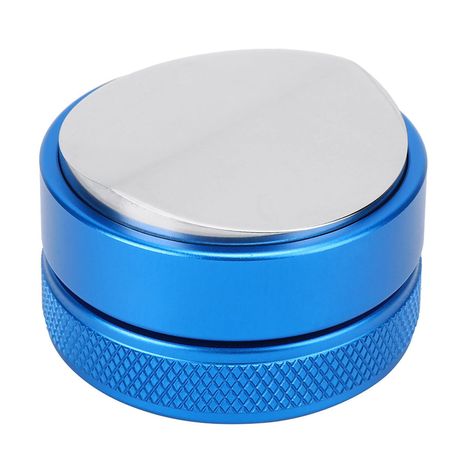 Household Kitchen Reusable Stainless Steel Coffee Distributor Tamper Powder Press Hammer Height Adjustable51mm Blue Convex Base