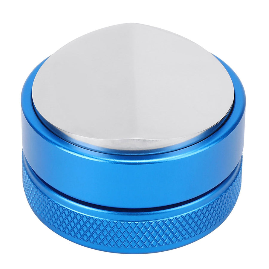 Household Kitchen Reusable Stainless Steel Coffee Distributor Tamper Powder Press Hammer Height Adjustable51mm Blue Convex Base