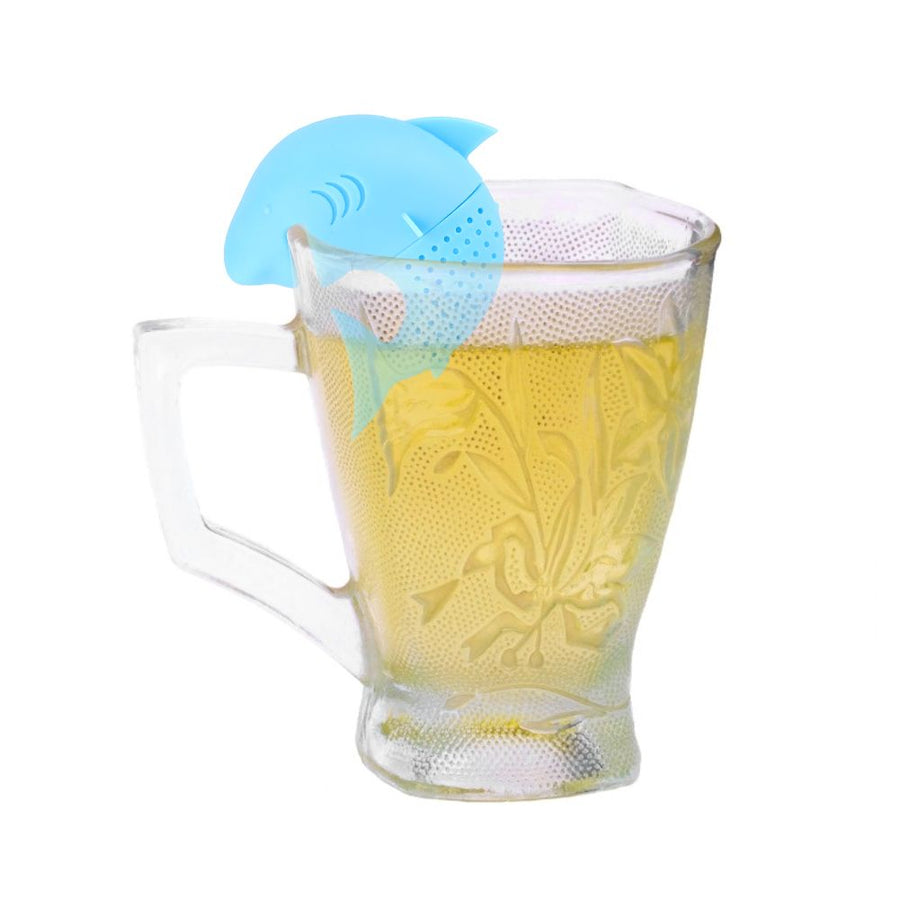 Cute Animal‑Shaped Silicone Tea Infuser Heat Resistant Tea Leaf Strainer Filter Accessory Blue
