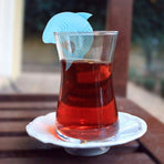 Cute Animal‑Shaped Silicone Tea Infuser Heat Resistant Tea Leaf Strainer Filter Accessory Blue