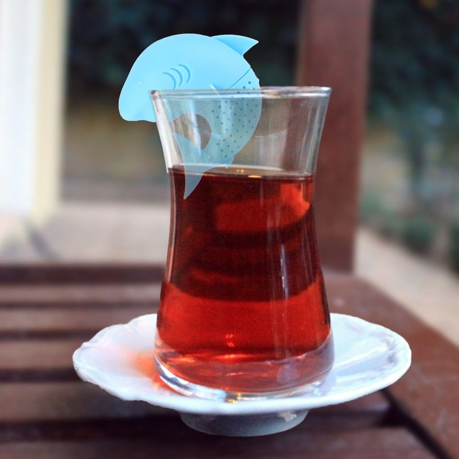 Cute Animal‑Shaped Silicone Tea Infuser Heat Resistant Tea Leaf Strainer Filter Accessory Blue