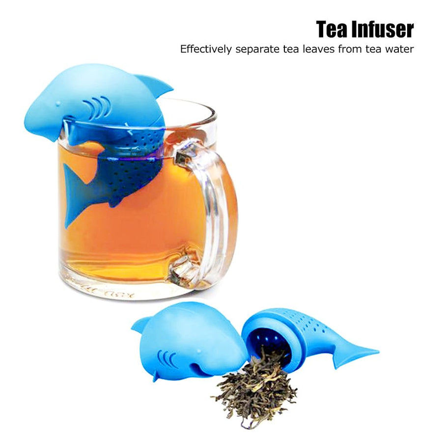 Cute Animal‑Shaped Silicone Tea Infuser Heat Resistant Tea Leaf Strainer Filter Accessory Blue
