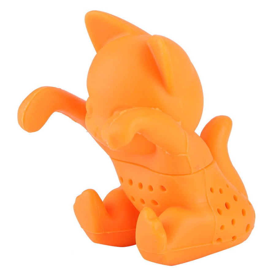 Cute CatShaped Loose Tea Leaf Strainer Filter Silicone Tea Infuser Accessory for Home Office