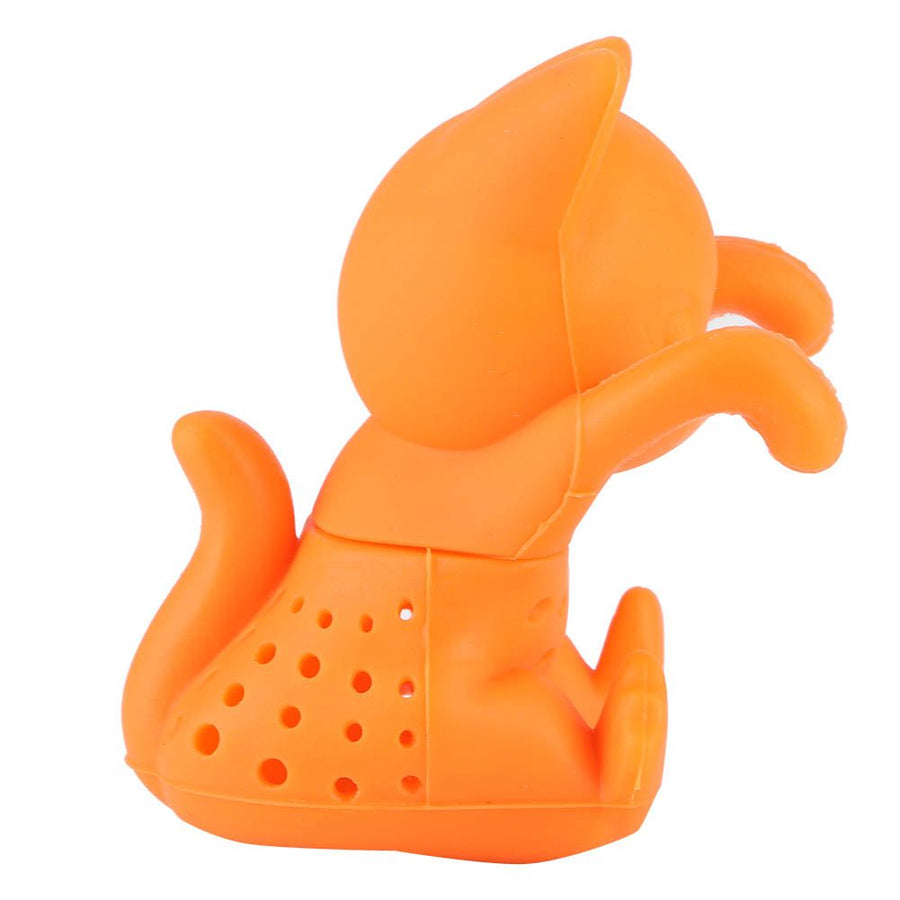 Cute CatShaped Loose Tea Leaf Strainer Filter Silicone Tea Infuser Accessory for Home Office