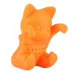 Cute CatShaped Loose Tea Leaf Strainer Filter Silicone Tea Infuser Accessory for Home Office