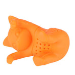 Cute CatShaped Loose Tea Leaf Strainer Filter Silicone Tea Infuser Accessory for Home Office
