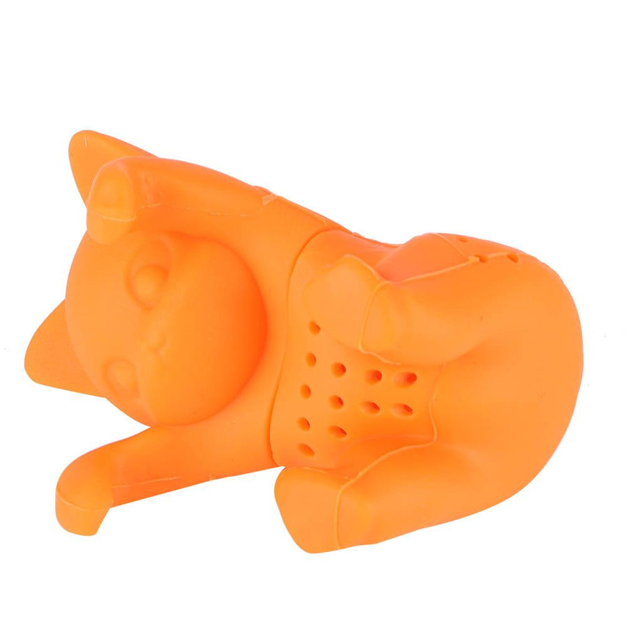 Cute CatShaped Loose Tea Leaf Strainer Filter Silicone Tea Infuser Accessory for Home Office