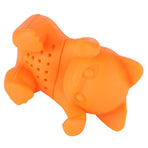 Cute CatShaped Loose Tea Leaf Strainer Filter Silicone Tea Infuser Accessory for Home Office