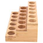 35mm Hole Diameter Bamboo Essential Oil Bottle Display Rack Stand Essential Oil Storage Box
