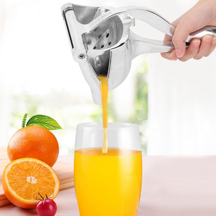 Mini Manual Fruit Juicer Lemon Press Squeezer Aluminum Alloy Extractor Household Squeezing ToolSilver