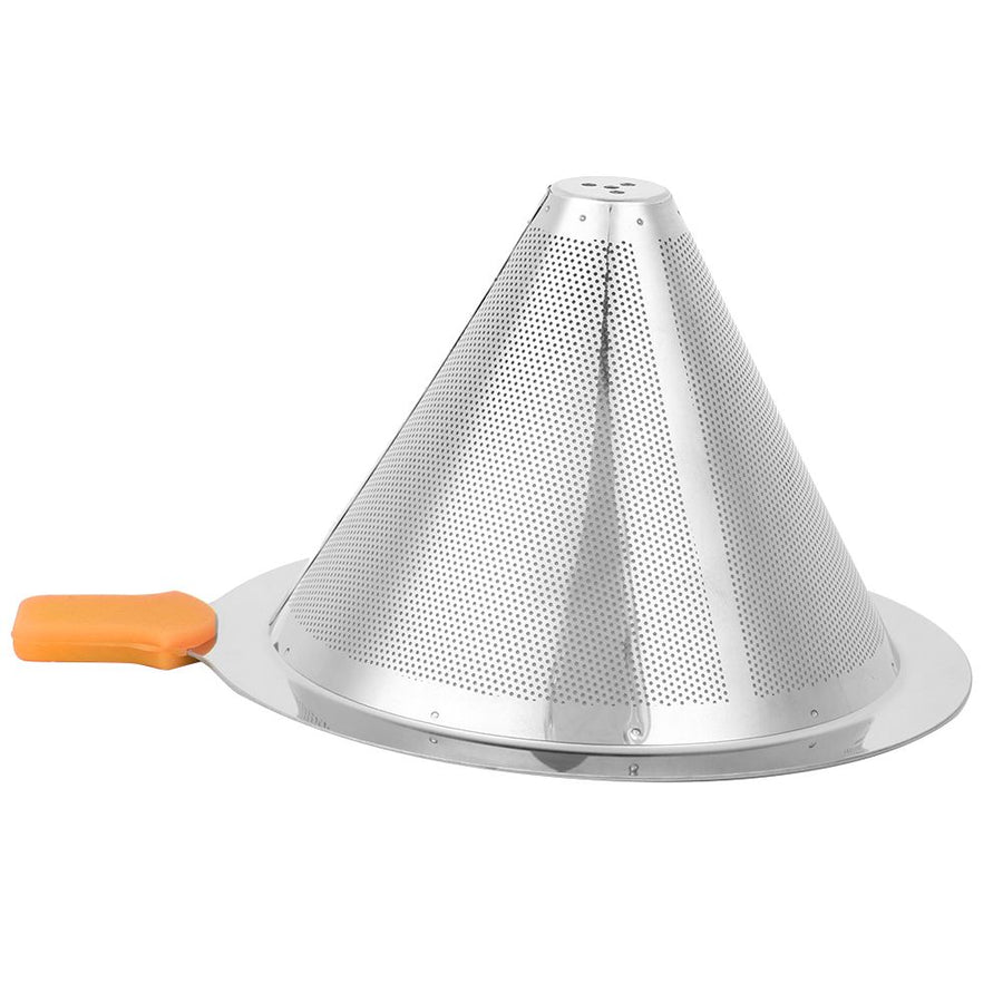 Coffee Maker Drip Filter Double Layer Stainless Steel Reusable Coffee Funnel for 1‑2 PeopleOrange