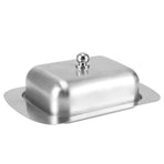 Butter Dish Stainless Steel Dessert Bowl Cheese Bread Box W/ Handle Cover Kitchen Accessories