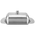 Butter Dish Stainless Steel Dessert Bowl Cheese Bread Box W/ Handle Cover Kitchen Accessories