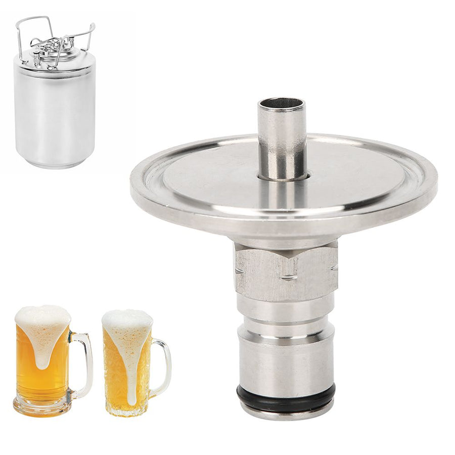 1.5in Gas Lock Post Adapter Tri Clamp to Ball Connector Beer Brewing Accessory Brewer Fitting