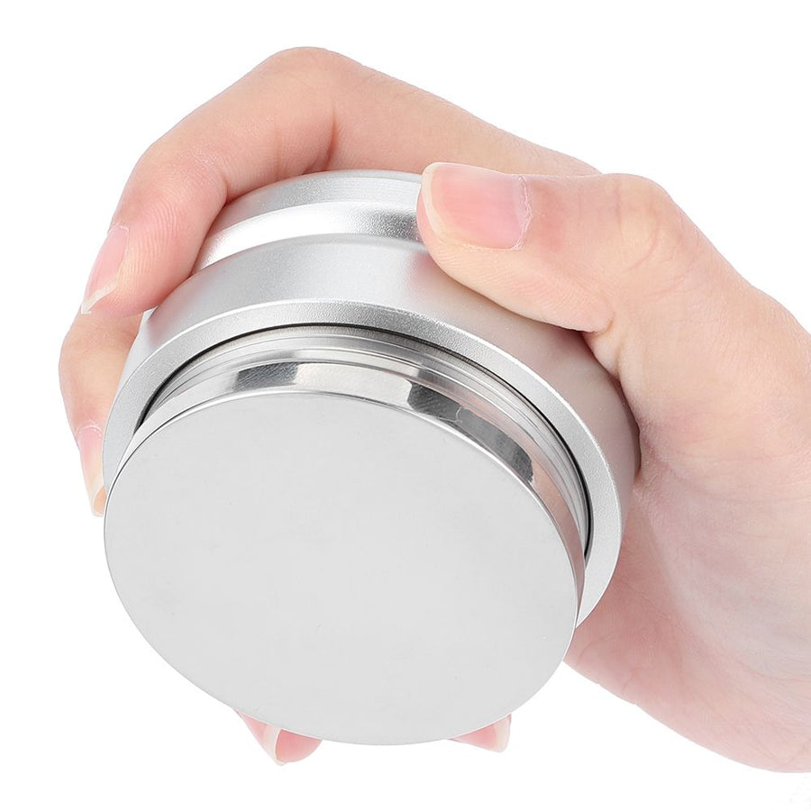 Adjustable Stainless Steel Coffee Tamper Flat Base Coffee Powder Distributor Leveler Tool for Home OfficeSilver