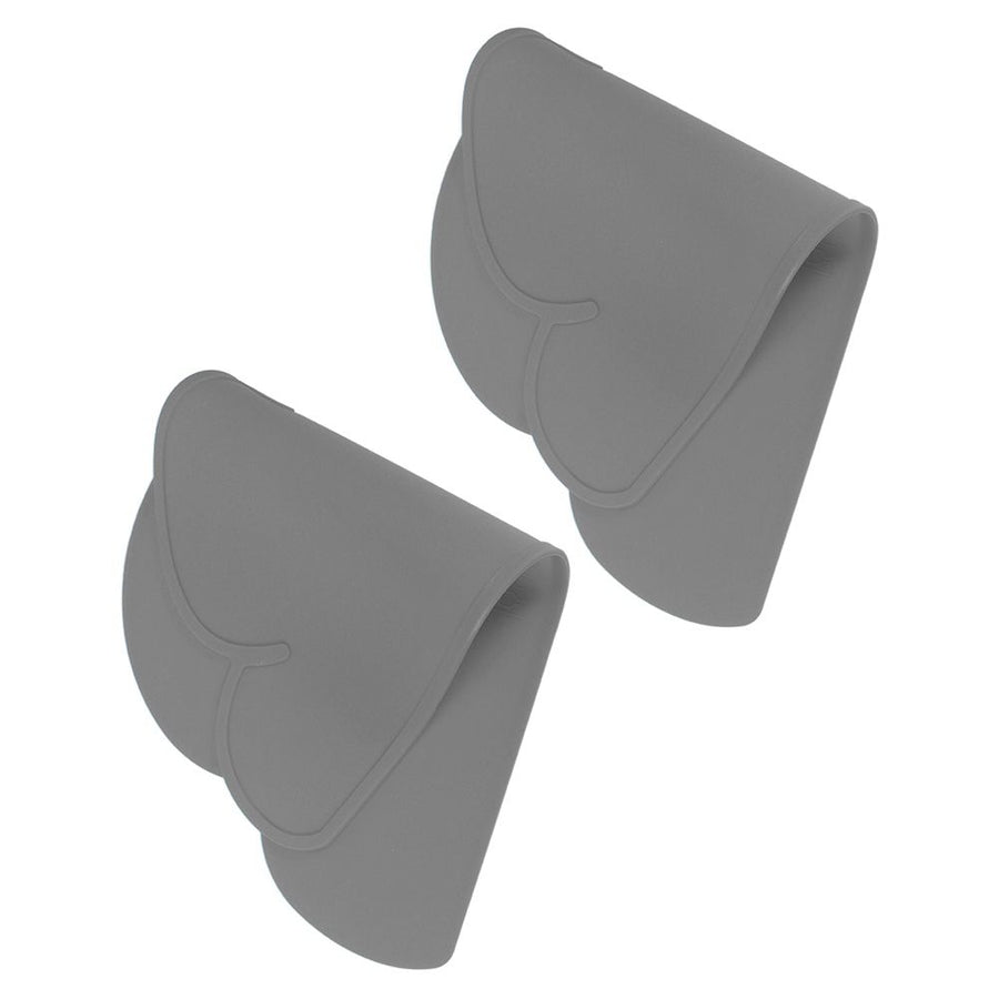 2pcs Children Cloud Shape Placemat Silicone Waterproof Heat Insulation Feeding Plate PlacematGray