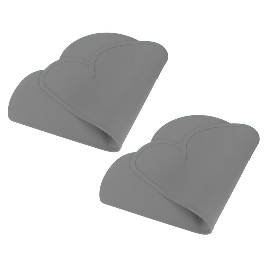 2pcs Children Cloud Shape Placemat Silicone Waterproof Heat Insulation Feeding Plate PlacematGray
