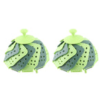 2pcs Foldable Steaming Basket High Temperature Resistant Cooker Dish for Vegetable Fruit