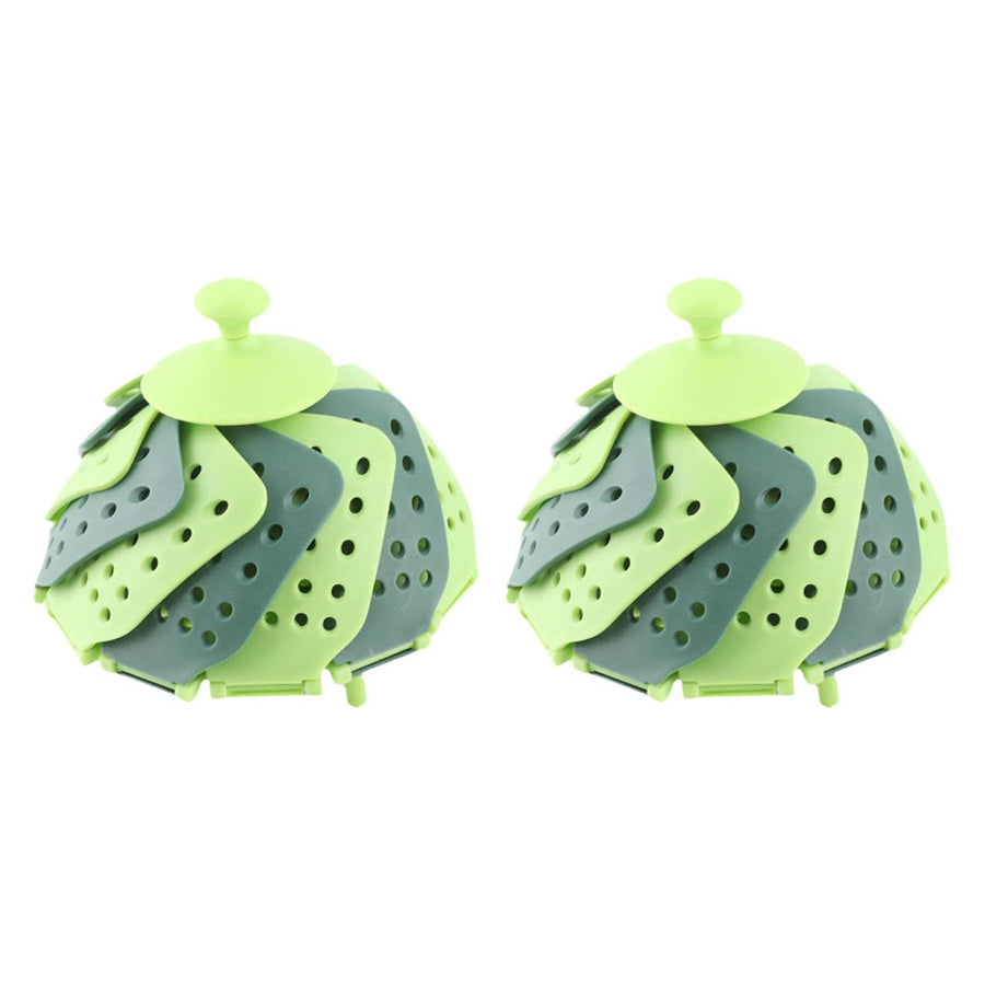 2pcs Foldable Steaming Basket High Temperature Resistant Cooker Dish for Vegetable Fruit