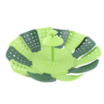 2pcs Foldable Steaming Basket High Temperature Resistant Cooker Dish for Vegetable Fruit