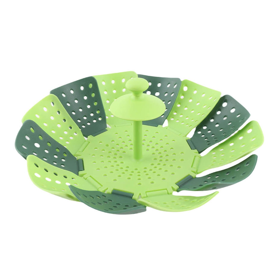 2pcs Foldable Steaming Basket High Temperature Resistant Cooker Dish for Vegetable Fruit