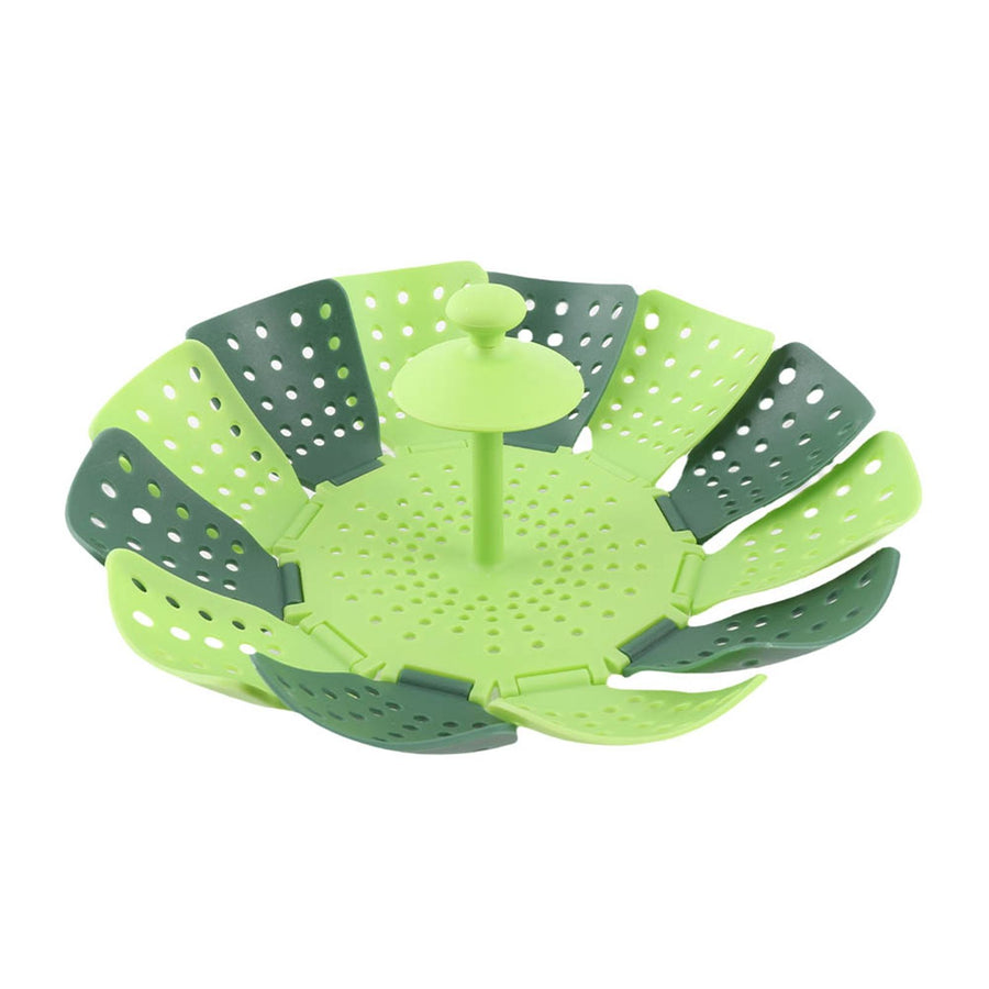 2pcs Foldable Steaming Basket High Temperature Resistant Cooker Dish for Vegetable Fruit