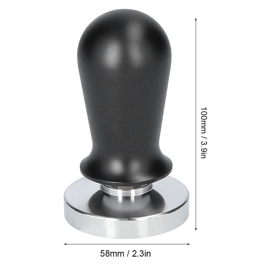 Stainless Steel Coffee Tamper Tool Elastic Powder Press with Spring for Home Office58mm