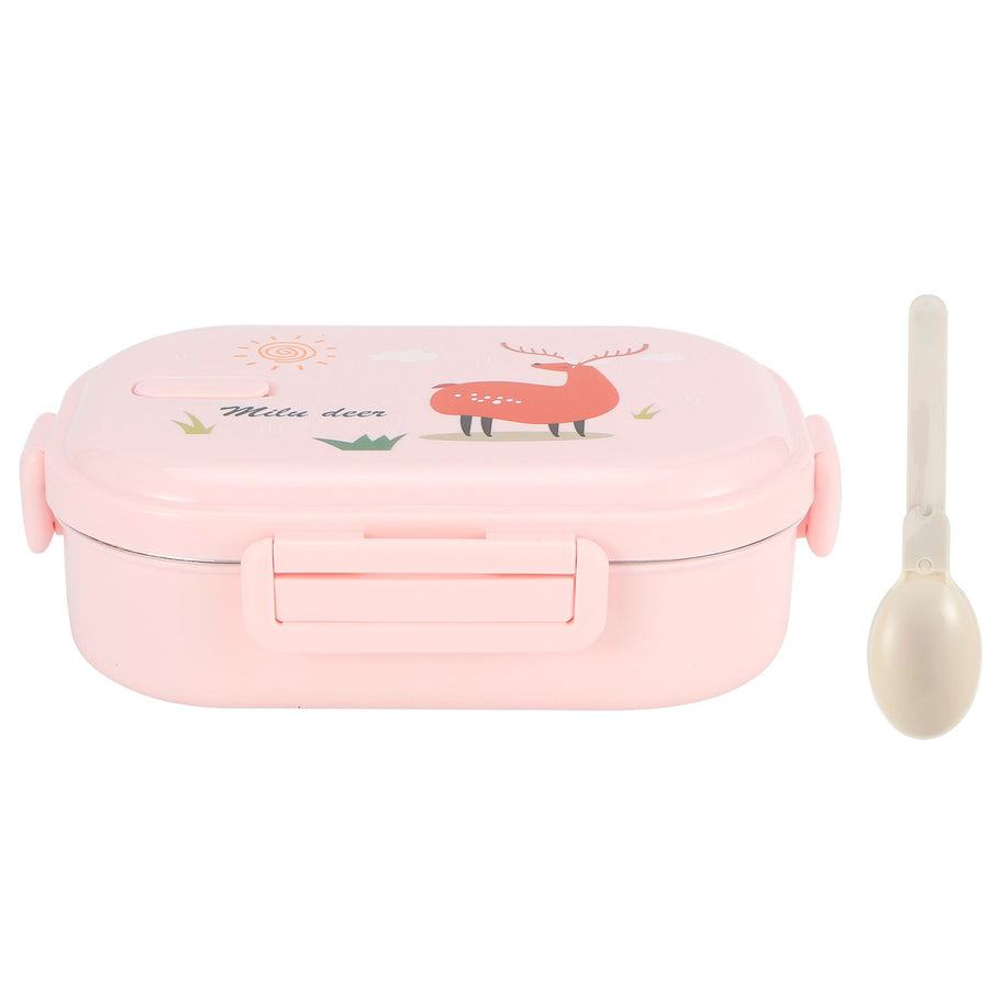 Insulated Lunch Box Leak Proof Stainless Steel Bento Box Japanese Food Children Container(Pink )