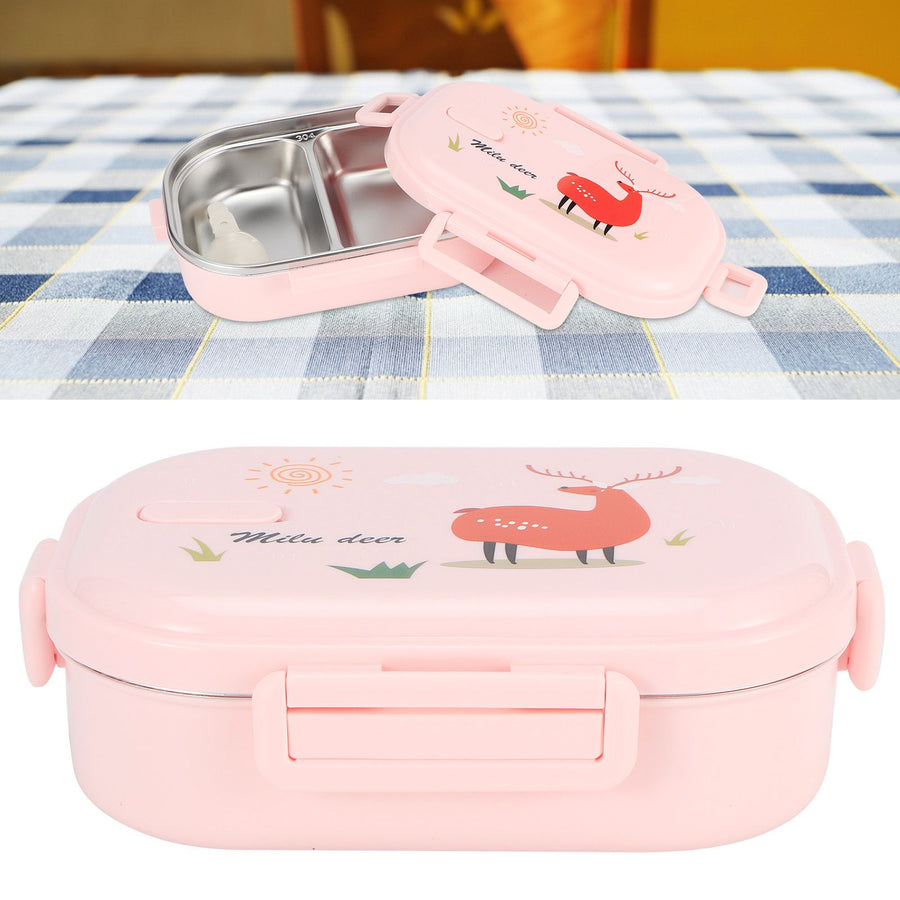 Insulated Lunch Box Leak Proof Stainless Steel Bento Box Japanese Food Children Container(Pink )