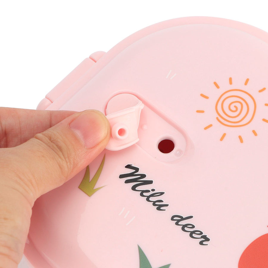 Insulated Lunch Box Leak Proof Stainless Steel Bento Box Japanese Food Children Container(Pink )