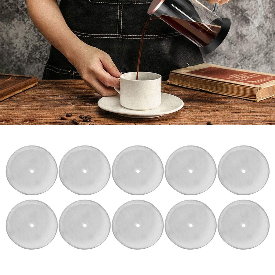 10Pcs Reusable 304 Stainless Steel Filter Mesh for 1000mm Coffee Press Pot Accessory80 Mesh