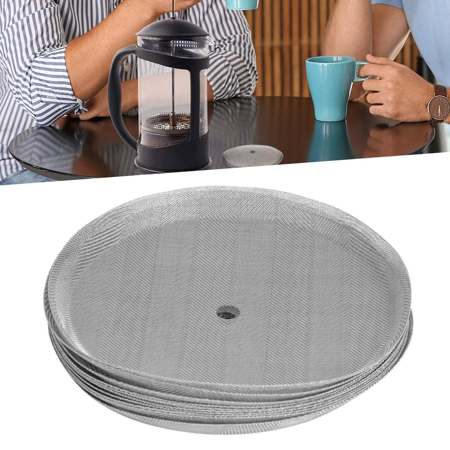 10Pcs Reusable 304 Stainless Steel Filter Mesh for 1000mm Coffee Press Pot Accessory150 Mesh