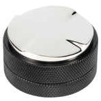 58mm Stainless Steel Coffee Tamper Powder Distributor Leveler Tool Adjustable Height with NonSlip Thread(4 Angled Slopes Base )