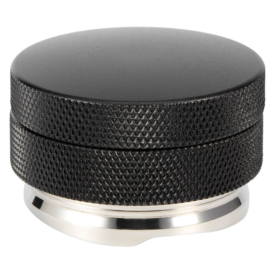 58mm Stainless Steel Coffee Tamper Powder Distributor Leveler Tool Adjustable Height with NonSlip Thread(4 Angled Slopes Base )