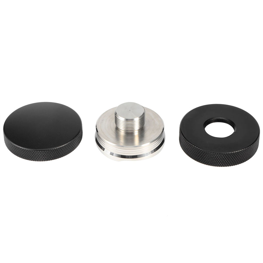 58mm Stainless Steel Coffee Tamper Powder Distributor Leveler Tool Adjustable Height with NonSlip Thread(4 Angled Slopes Base )