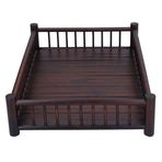 Rectangular Bamboo Kung Fu Tea Tray Saucer Accessories Coffee Food Storage Container Chinese DecorationDark Brown