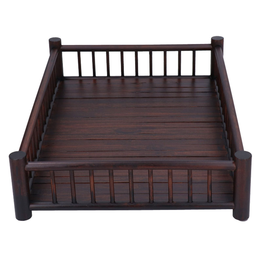 Rectangular Bamboo Kung Fu Tea Tray Saucer Accessories Coffee Food Storage Container Chinese DecorationDark Brown