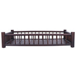 Rectangular Bamboo Kung Fu Tea Tray Saucer Accessories Coffee Food Storage Container Chinese DecorationDark Brown