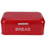 European Style Bread Bin Box Food Storage Container Kitchen Accessory for Bakery Shop Red