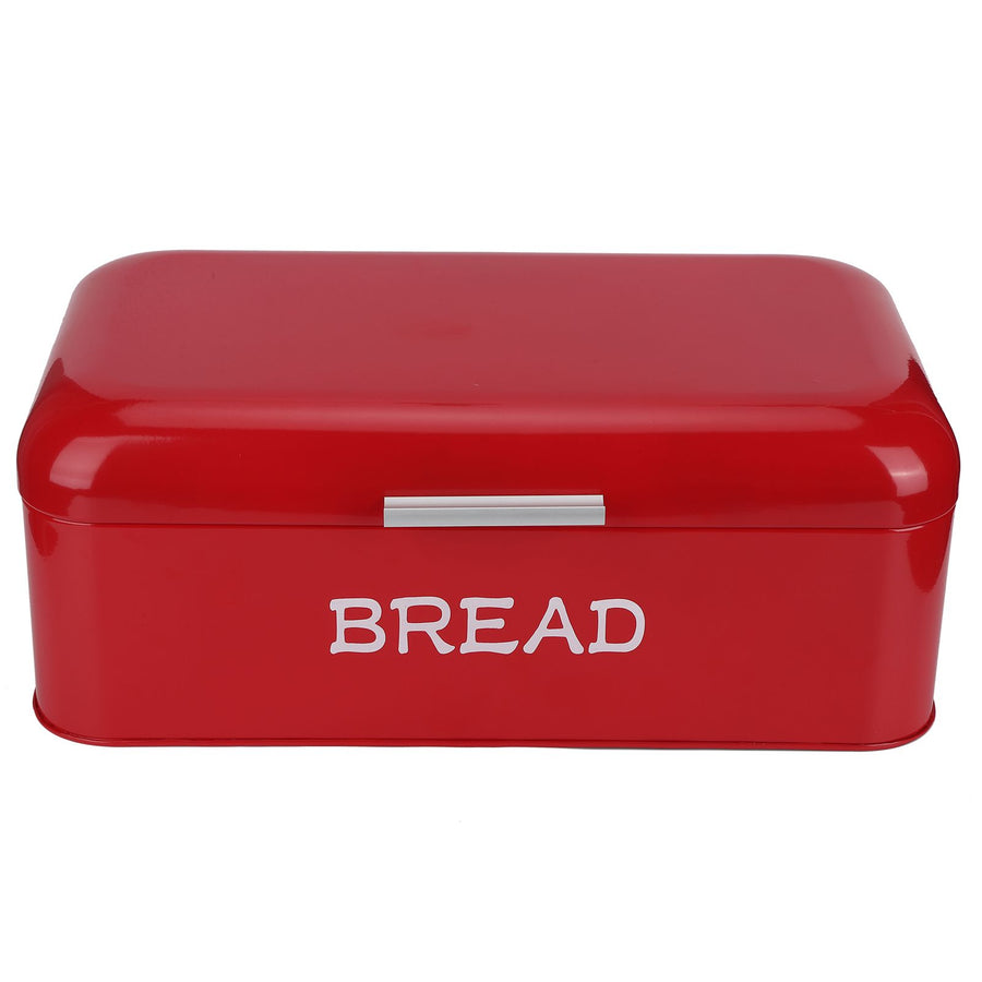 European Style Bread Bin Box Food Storage Container Kitchen Accessory for Bakery Shop Red