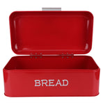 European Style Bread Bin Box Food Storage Container Kitchen Accessory for Bakery Shop Red