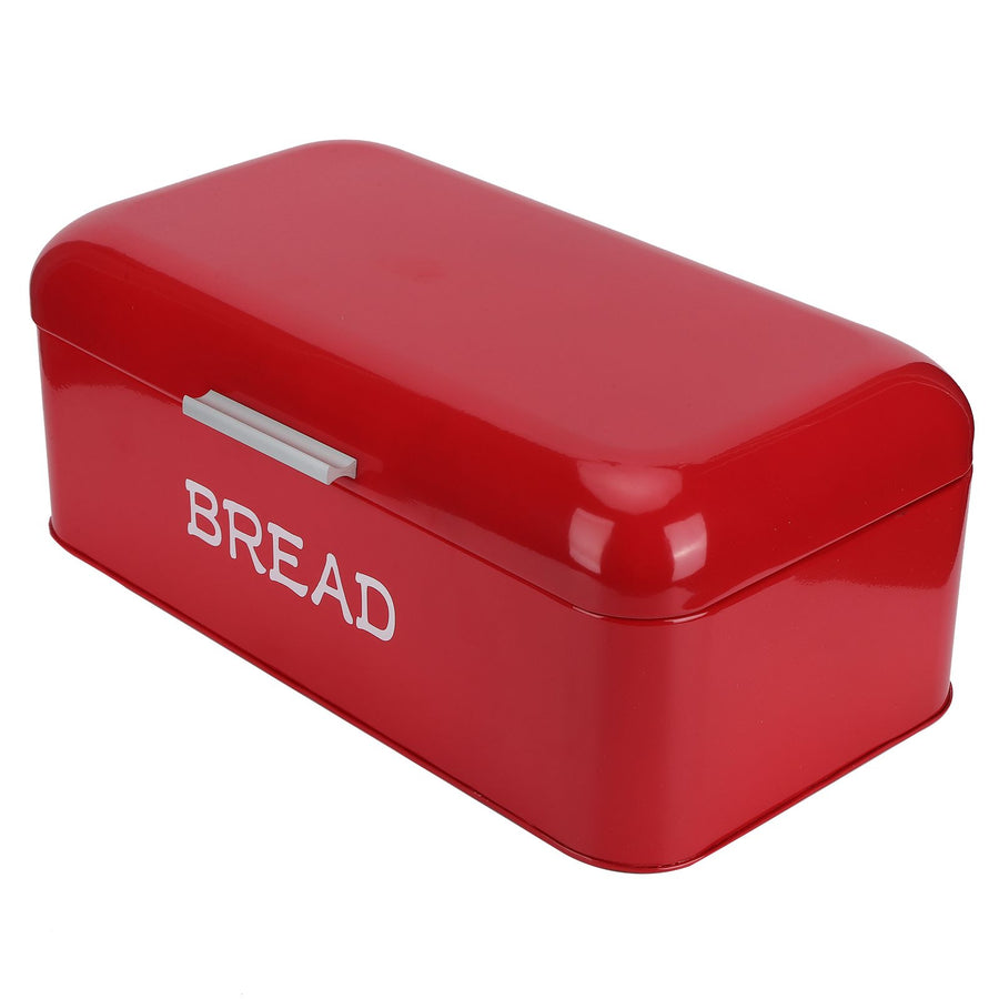 European Style Bread Bin Box Food Storage Container Kitchen Accessory for Bakery Shop Red