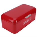 European Style Bread Bin Box Food Storage Container Kitchen Accessory for Bakery Shop Red