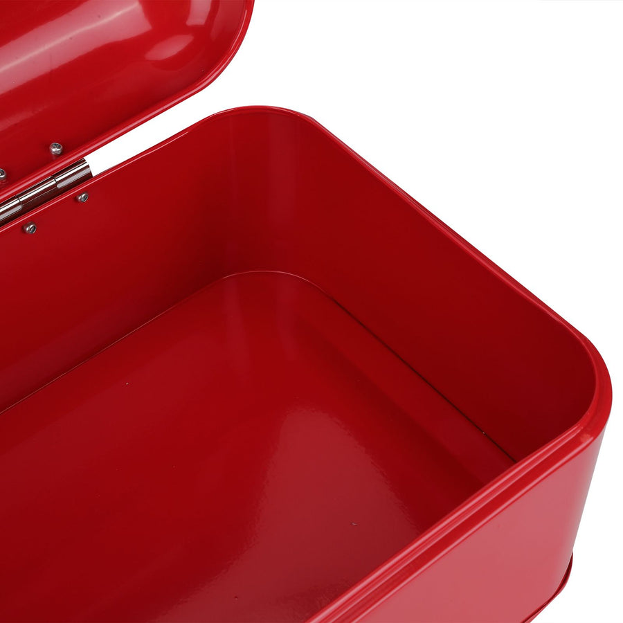 European Style Bread Bin Box Food Storage Container Kitchen Accessory for Bakery Shop Red