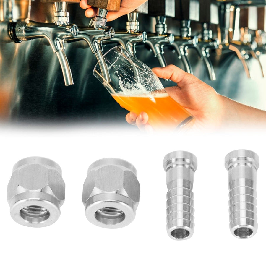 2 Set 8mm Stainless Steel 1/4in 5/16in Nut Barb Connector for Ball Lock Pin Lock Home Brew Fitting