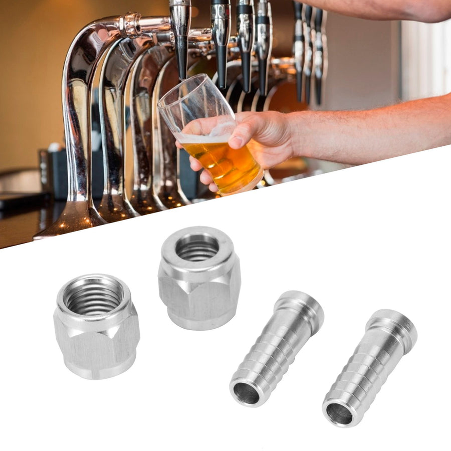 2 Set 8mm Stainless Steel 1/4in 5/16in Nut Barb Connector for Ball Lock Pin Lock Home Brew Fitting