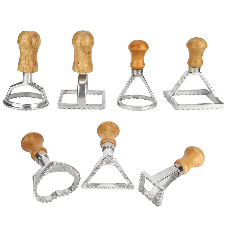 7PCS/Set Dumplings Molds DIY Cookies Cakes Pastry Pasta Stamp Press Cutter Maker Kitchen Attachment