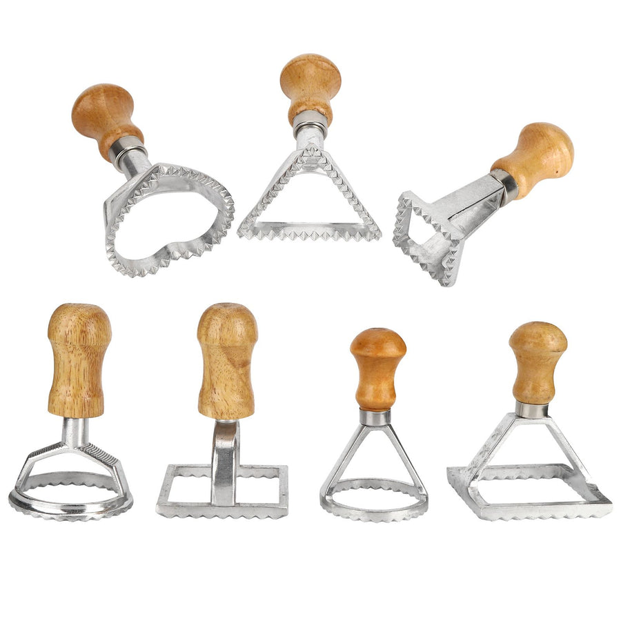 7PCS/Set Dumplings Molds DIY Cookies Cakes Pastry Pasta Stamp Press Cutter Maker Kitchen Attachment