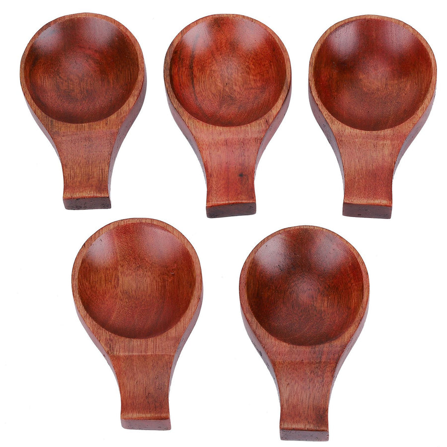 5Pcs Japanese Style Wooden Soy Sauce Seasoning Dish Flavor Spices Plate Tableware Kitchen Tool